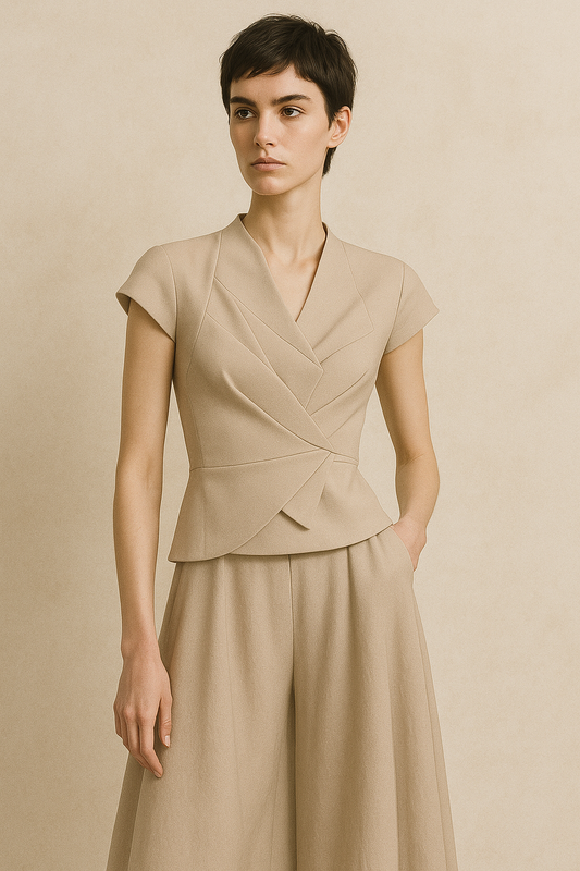 Draped Origami Blouse